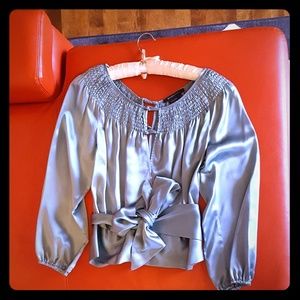BCBG MAXAZRIA Silk Mint Blouse Size M